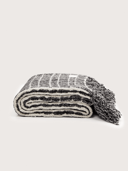 Varley Lindsey Check Knit Scarf / Charcoal Marl - nineNORTH | Men's & Women's Clothing Boutique