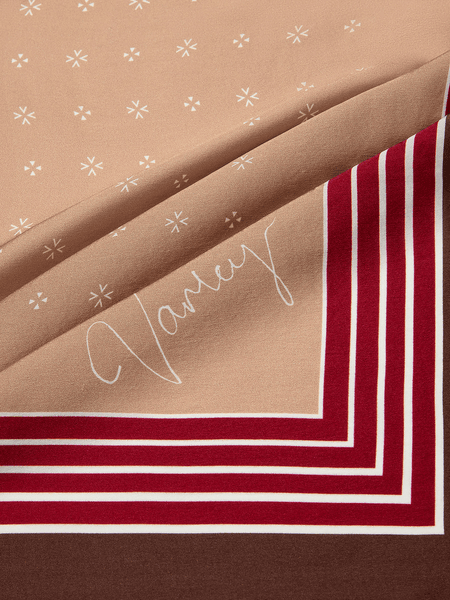 Varley Silk Signature Scarf - Taupe / Rumba Rose - nineNORTH | Men's & Women's Clothing Boutique