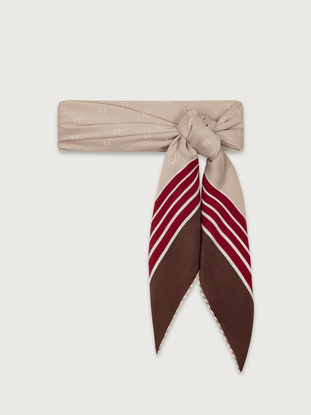 Varley Silk Signature Scarf - Taupe / Rumba Rose - nineNORTH | Men's & Women's Clothing Boutique