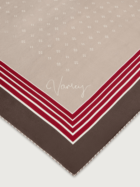 Varley Silk Signature Scarf - Taupe / Rumba Rose - nineNORTH | Men's & Women's Clothing Boutique