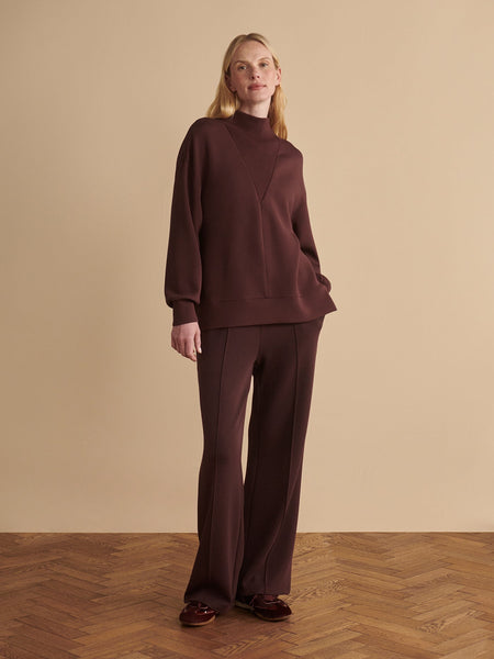 Varley The Wide Leg Pant 30" - Deep Mahogany - nineNORTH