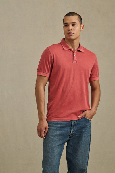 Velvet Arrow Sleeve Polo - Tomato - nineNORTH | Men's & Women's Clothing Boutique