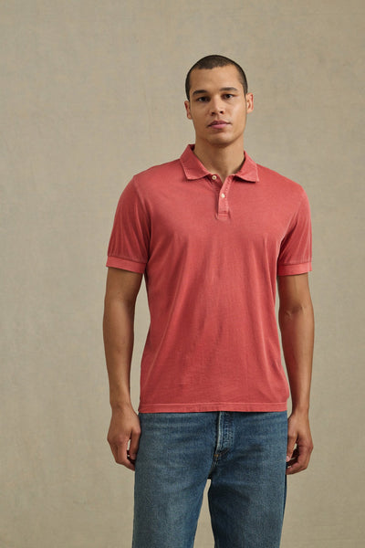 Velvet Arrow Sleeve Polo - Tomato - nineNORTH | Men's & Women's Clothing Boutique