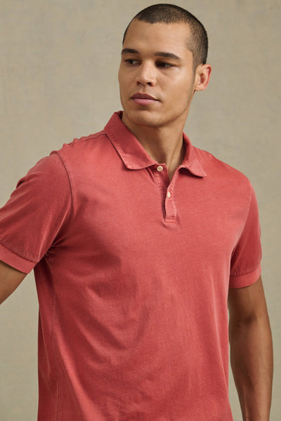 Velvet Arrow Sleeve Polo - Tomato - nineNORTH | Men's & Women's Clothing Boutique