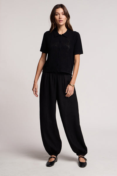Velvet Camber Linen Balloon Pant - Black - nineNORTH | Men's & Women's Clothing Boutique