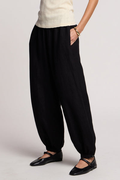 Velvet Camber Linen Balloon Pant - Black - nineNORTH | Men's & Women's Clothing Boutique