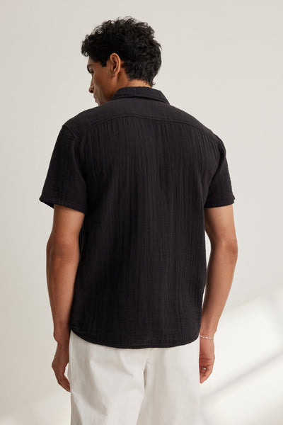 Velvet Christian Cotton Gauze Button - Up Shirt / Black - nineNORTH | Men's & Women's Clothing Boutique