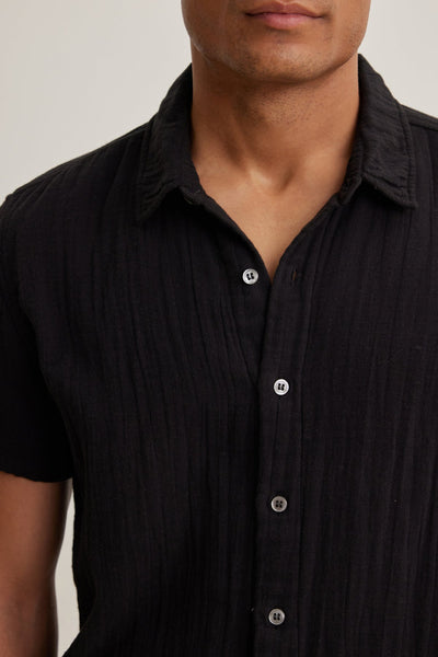 Velvet Christian Cotton Gauze Button - Up Shirt / Black - nineNORTH | Men's & Women's Clothing Boutique