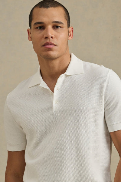 Velvet Dillon Short Sleeve Polo - Ecru - nineNORTH | Men's & Women's Clothing Boutique