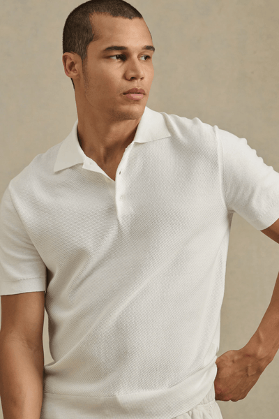Velvet Dillon Short Sleeve Polo - Ecru - nineNORTH | Men's & Women's Clothing Boutique