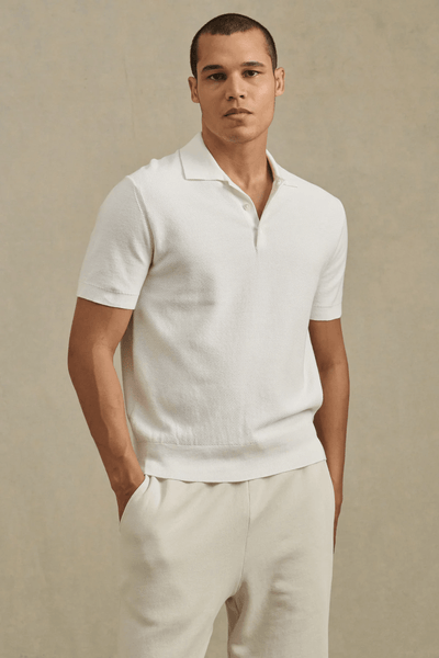 Velvet Dillon Short Sleeve Polo - Ecru - nineNORTH | Men's & Women's Clothing Boutique