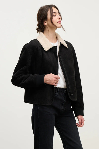 Velvet Juno Sherpa Jacket / Black & Cream - nineNORTH | Men's & Women's Clothing Boutique