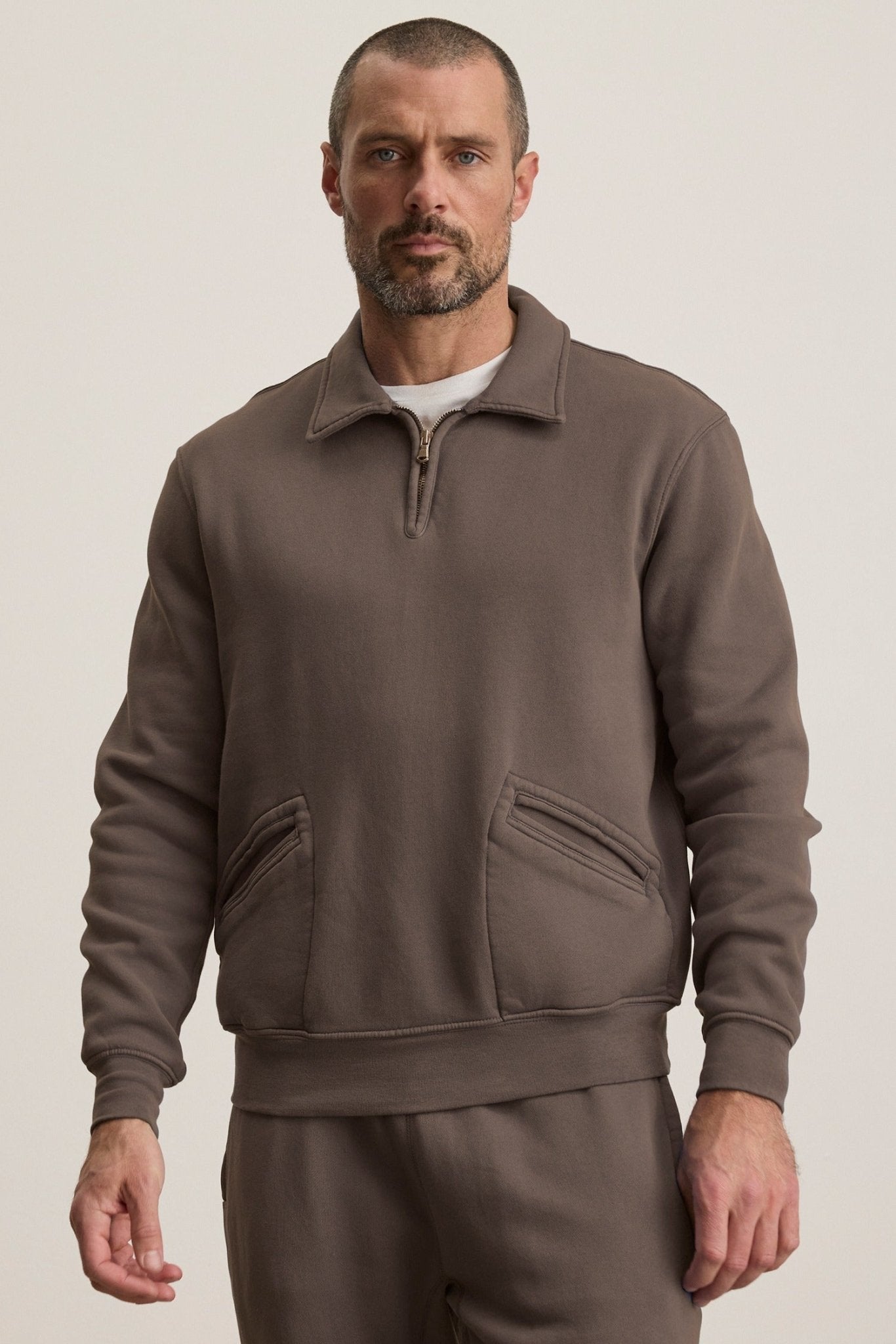 Velvet Levi Quarter Zip Cloud Fleece Sweatshirt / Elephant - nineNORTH | Men's & Women's Clothing Boutique