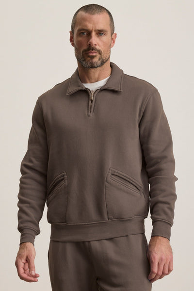 Velvet Levi Quarter Zip Cloud Fleece Sweatshirt / Elephant - nineNORTH | Men's & Women's Clothing Boutique