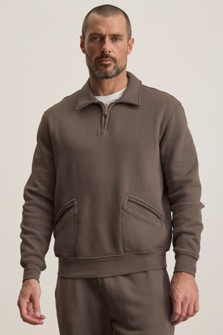 Velvet Levi Quarter Zip Cloud Fleece Sweatshirt / Elephant - nineNORTH | Men's & Women's Clothing Boutique