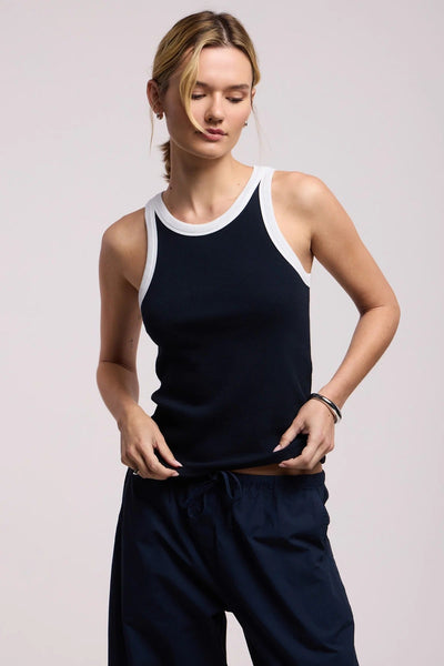 Velvet Lindy Tank Top - Navy & White - nineNORTH | Men's & Women's Clothing Boutique