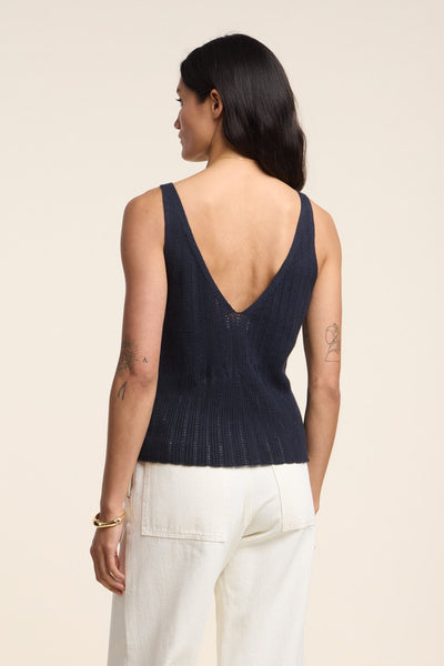 Velvet Lorena Sleeveless Cotton Linen Top - Navy - nineNORTH | Men's & Women's Clothing Boutique