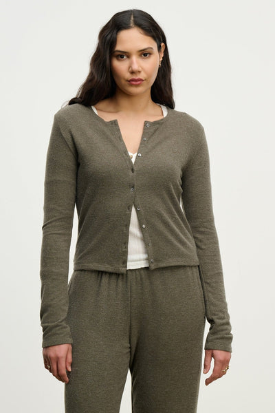 Velvet Raya Button Front Top / Caper - nineNORTH | Men's & Women's Clothing Boutique