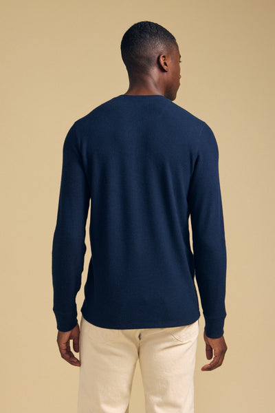 Velvet Roen Brushed Thermal Henley - Navy - nineNORTH
