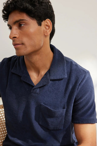 Velvet Sergey Terry Cloth Polo / Navy - nineNORTH | Men's & Women's Clothing Boutique