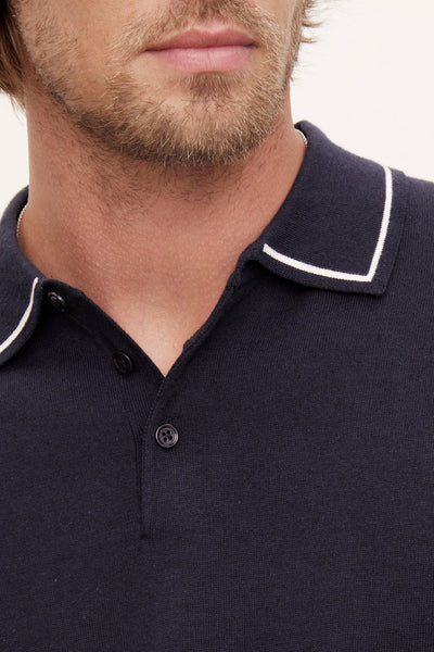 Velvet Shepard Linen Blend Polo / Navy - nineNORTH | Men's & Women's Clothing Boutique