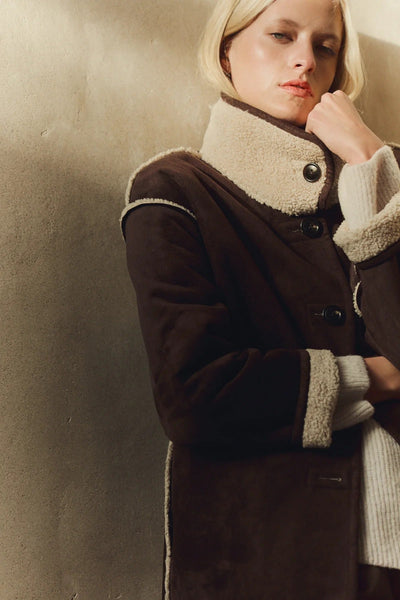 Velvet Shona Sherpa Reversible Jacket / Espresso - nineNORTH | Men's & Women's Clothing Boutique