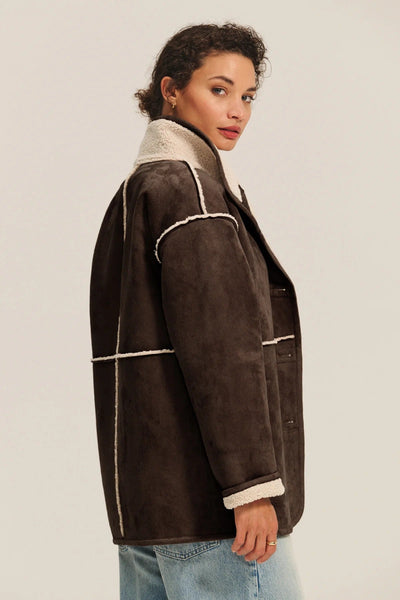 Velvet Shona Sherpa Reversible Jacket / Espresso - nineNORTH | Men's & Women's Clothing Boutique