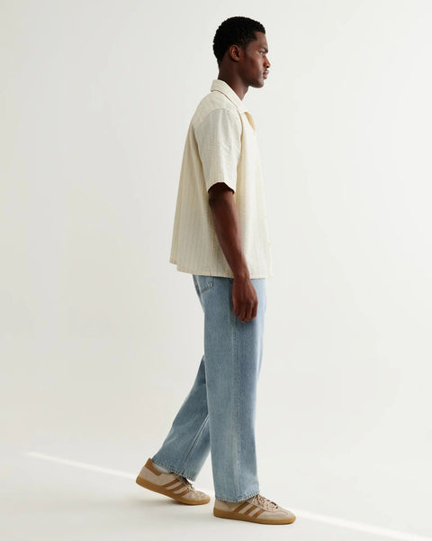 Wax London Didcot - Ecru Double-Weave Seersucker Short-Sleeve Shirt - nineNORTH | Men's & Women's Clothing Boutique