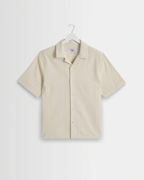 Wax London Didcot - Ecru Double-Weave Seersucker Short-Sleeve Shirt - nineNORTH | Men's & Women's Clothing Boutique