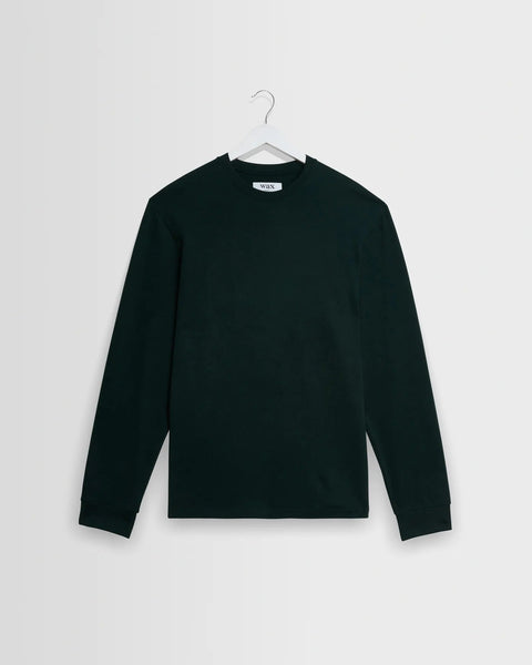 Wax London Hayden Long Sleeve Tee - Dark Green - nineNORTH