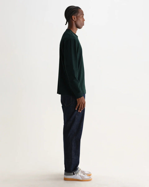 Wax London Hayden Long Sleeve Tee - Dark Green - nineNORTH