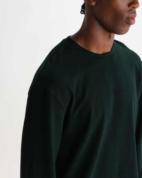 Wax London Hayden Long Sleeve Tee - Dark Green - nineNORTH