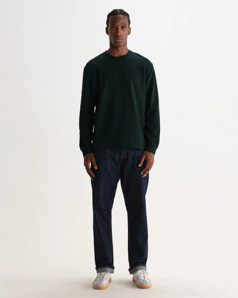 Wax London Hayden Long Sleeve Tee - Dark Green - nineNORTH