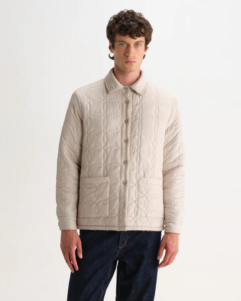 Wax London Mount Reversible Boucle Wool Overshirt - Natural - nineNORTH