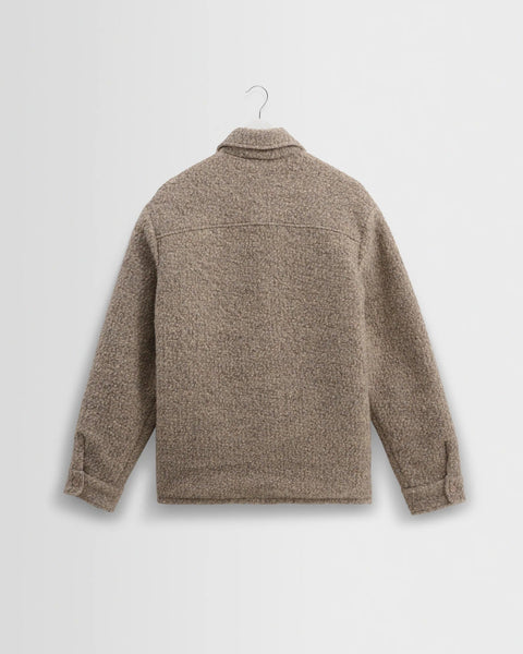 Wax London Mount Reversible Boucle Wool Overshirt - Natural - nineNORTH