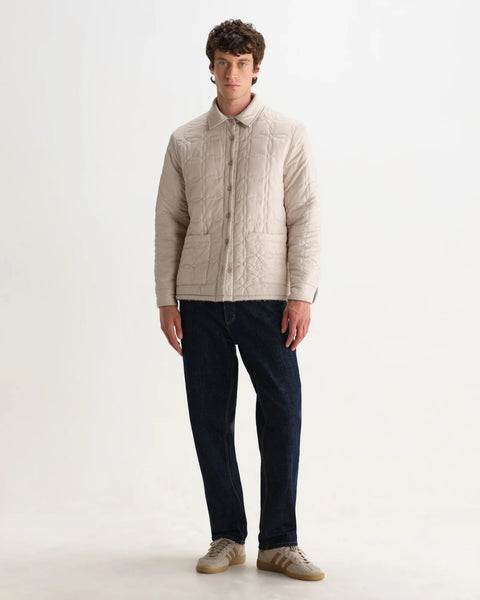 Wax London Mount Reversible Boucle Wool Overshirt - Natural - nineNORTH