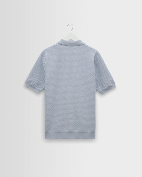 Wax London Naples - Pale Blue Retro Diamond Knitted Polo - nineNORTH | Men's & Women's Clothing Boutique