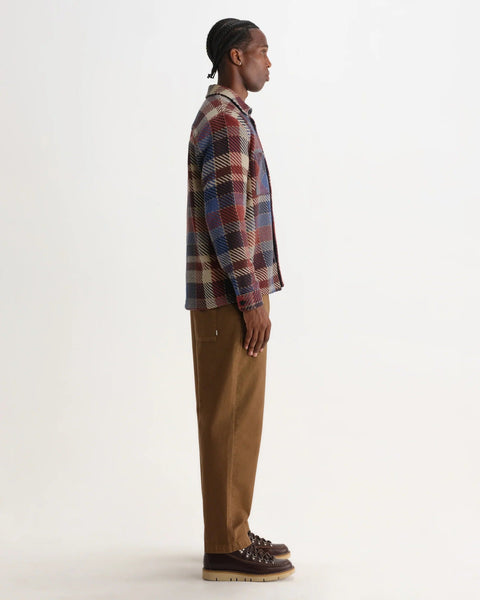 Wax London Whiting Overshirt - Rust & Multicolor Pike Check - nineNORTH
