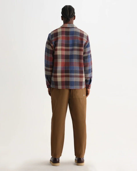 Wax London Whiting Overshirt - Rust & Multicolor Pike Check - nineNORTH