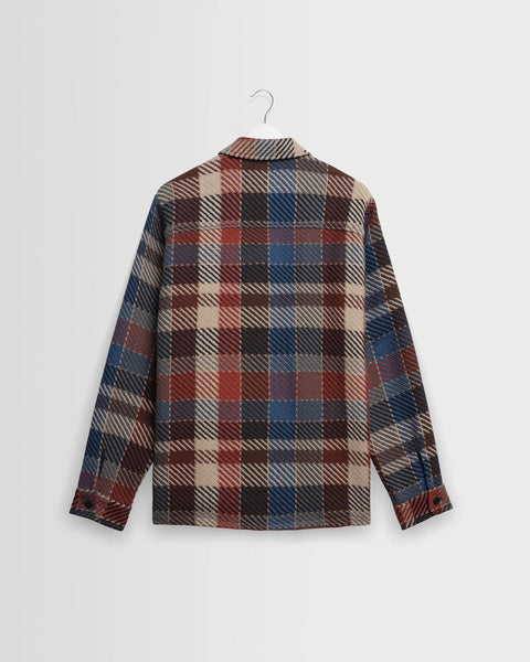 Wax London Whiting Overshirt - Rust & Multicolor Pike Check - nineNORTH
