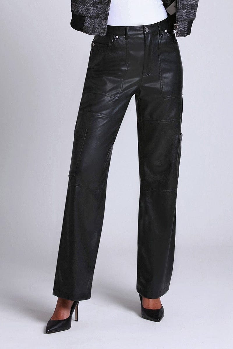 Avec Les Filles Faux-Ever Leather Wide Leg Cargo Pant - nineNORTH | Men's & Women's Clothing Boutique