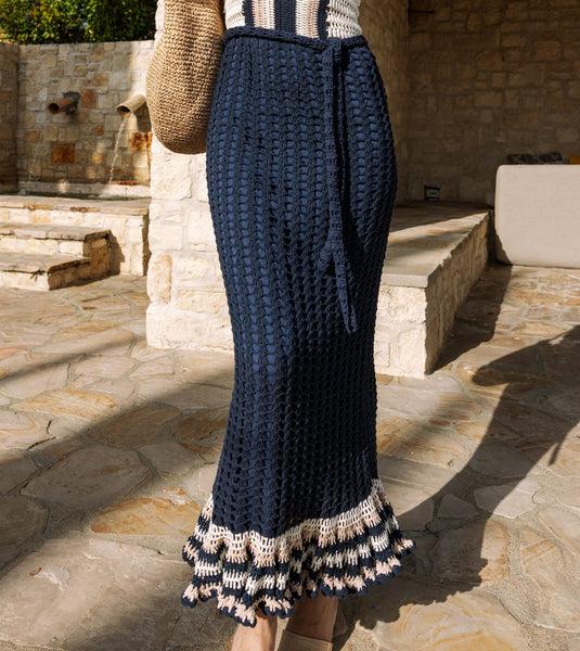 Cleobella Drew Hand Crochet Midi Dress / Navy & Ivory - nineNORTH | Men's & Women's Clothing Boutique