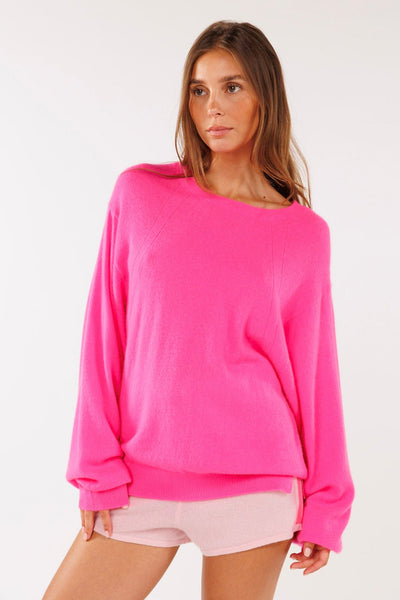 CRUSH. Cashmere Duke Boyfriend Sweatshirt / Flamingo - nineNORTH | Men's & Women's Clothing Boutique