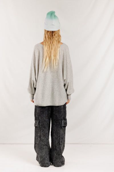 CRUSH. Cashmere Gappo Poncho 2.0 / Fluffy Grey-nineNORTH | Men's & Women's Clothing Boutique