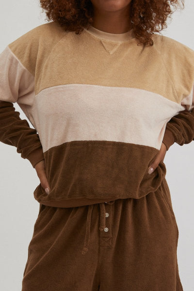 DONNI. Terry Tri-Color Crew Sweatshirt - nineNORTH | Men's & Women's Clothing Boutique