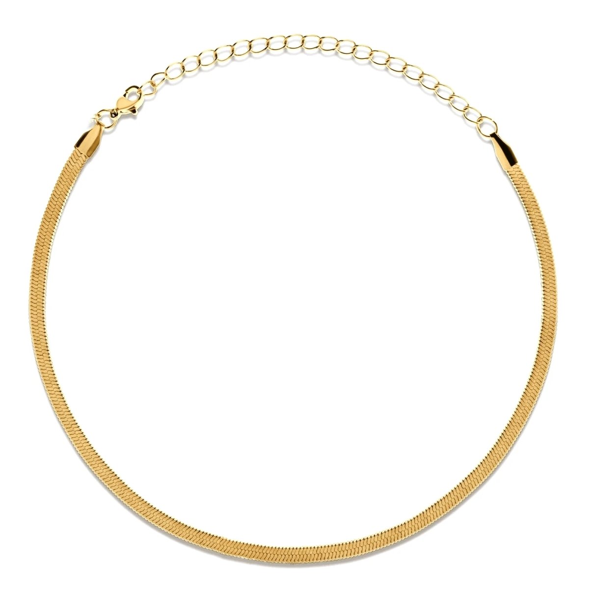 Ellie Vail - Nic Herringbone Chain Choker Necklace-nineNORTH | Men's & Women's Clothing Boutique