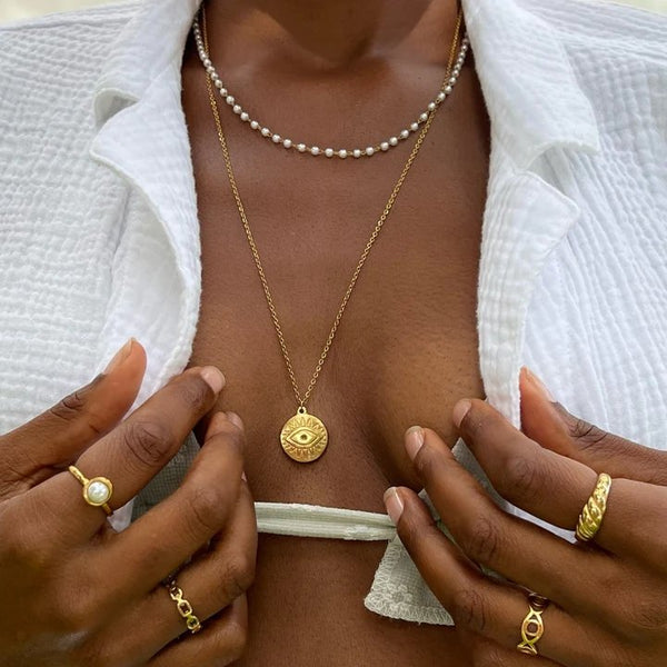 Ellie Vail - Sheena Dainty Pearl Choker Necklace-nineNORTH | Men's & Women's Clothing Boutique