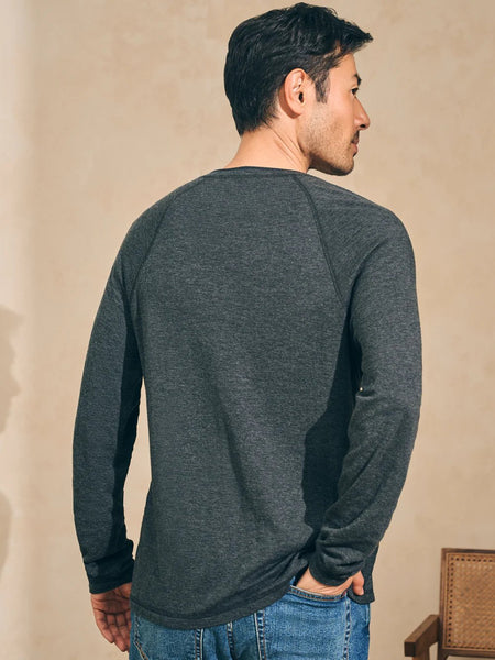 Faherty Cloud Cotton Long-Sleeve Henley / Charcoal Heather-nineNORTH | Men's & Women's Clothing Boutique