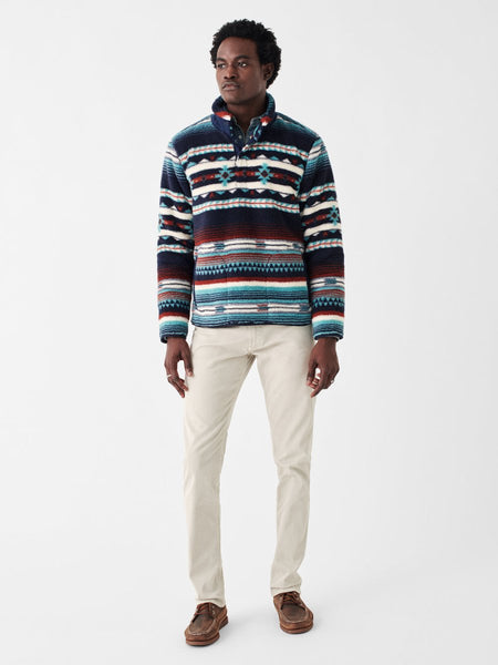 Faherty Doug Good Feather High Pile Fleece Popover / Rising Sky Turquoise-nineNORTH | Men's & Women's Clothing Boutique