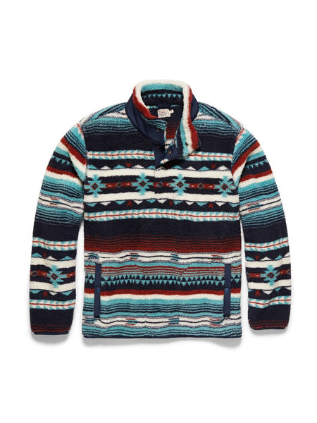 Faherty Doug Good Feather High Pile Fleece Popover / Rising Sky Turquoise-nineNORTH | Men's & Women's Clothing Boutique